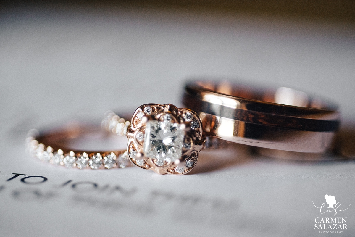 Beautiful vintage rose wedding rings - Carmen Salazar Beautiful vintage rose wedding rings - Carmen Salazar