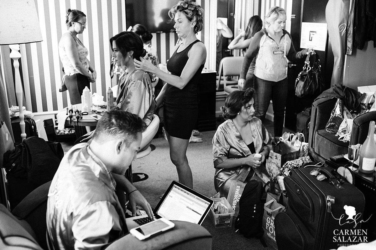 Getting ready for wedding at the Citizen Hotel - Carmen Salazar Getting ready for wedding at the Citizen Hotel - Carmen Salazar