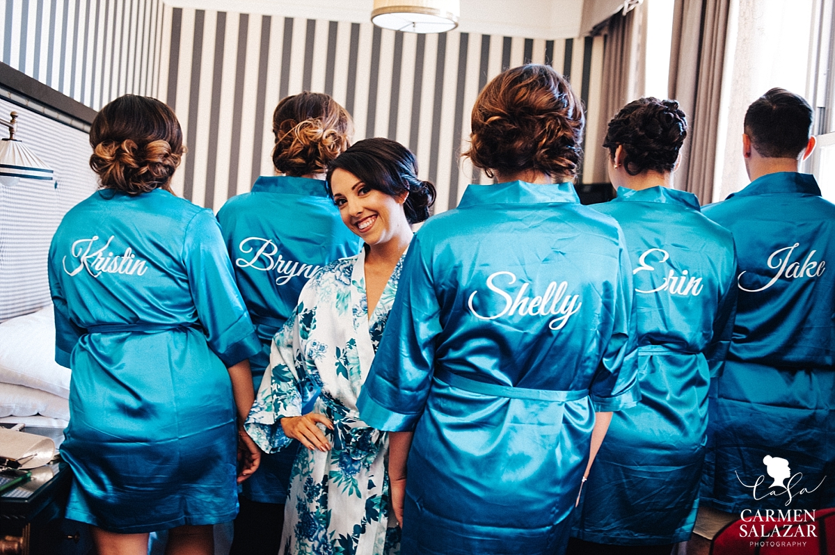 Cute colorful bridesmaid robes with names - Carmen Salazar Cute colorful bridesmaid robes with names - Carmen Salazar