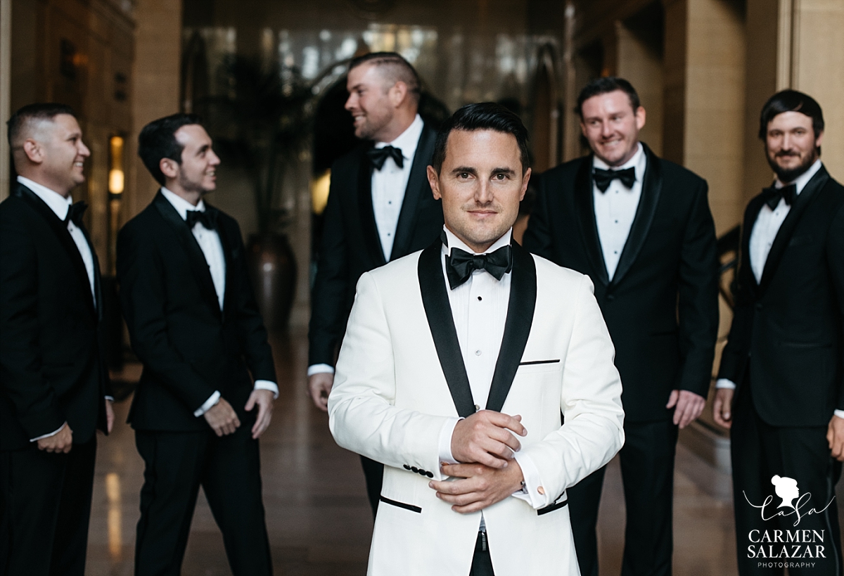 Classy groom with dapper groomsmen at Citizen Hotel - Carmen Salazar Classy groom with dapper groomsmen at Citizen Hotel - Carmen Salazar