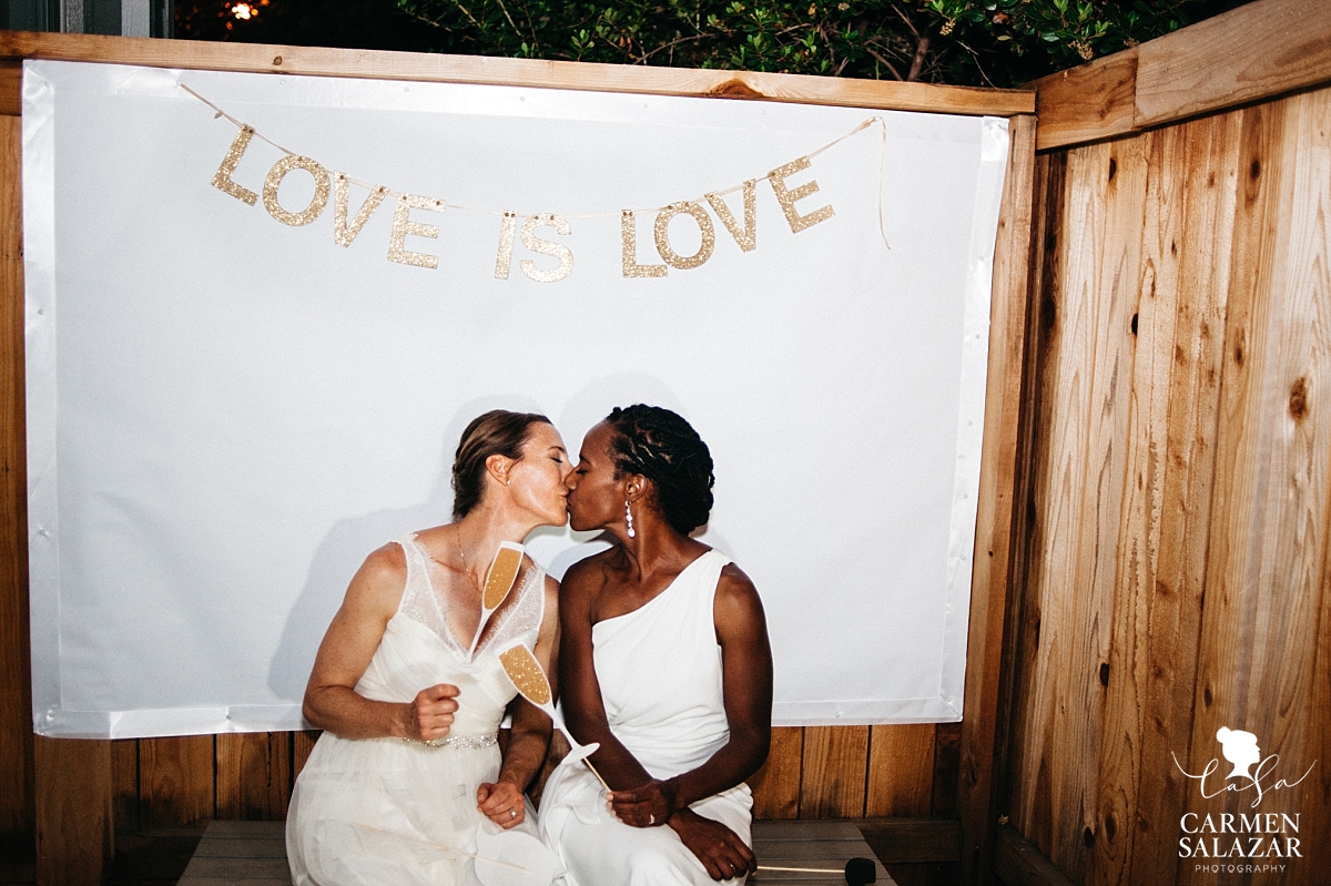 Same-sex wedding photo booth photos - Carmen Salazar